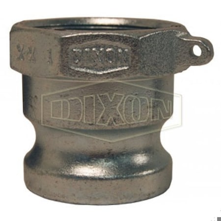 Dixon Boss-Lock Type A Cam and Groove Adapter, 1 in, Male Adapter x FNPT, Malleable Iron, Domestic 100-A-PM